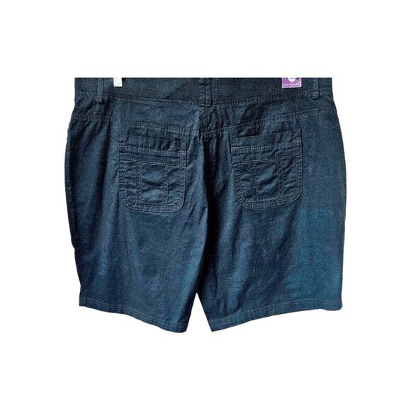 GLORIA VANDERBILT PLUS SIZE KRISTINE BLACK OVERSIZED High rise Cotton Shorts 18W - Picture 8 of 11